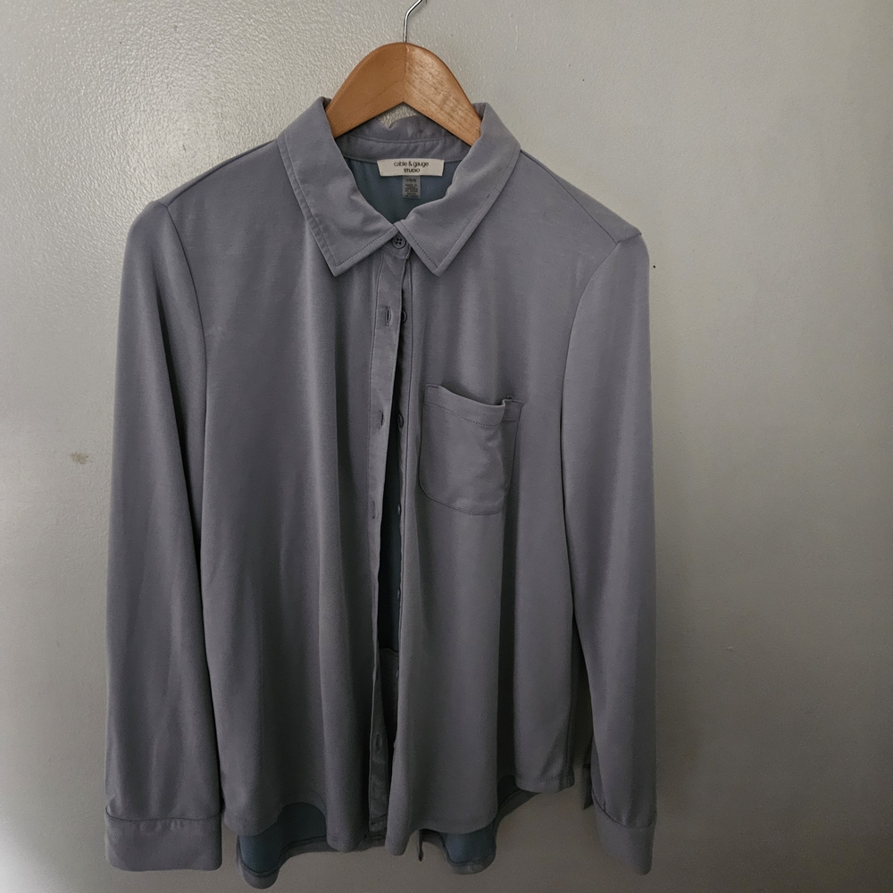 Cable & Gauge Light Gray Collared Shirt